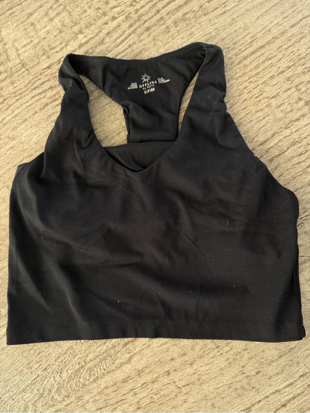 Offline by aerie racerback sports bra black size small